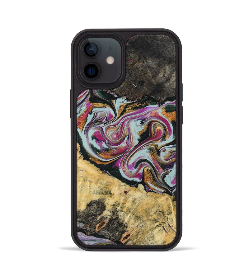 iPhone 12 Wood Phone Case - Oleta (Green, 804523)