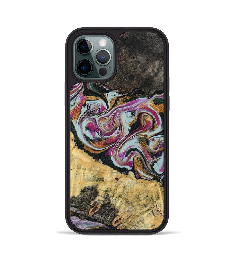 iPhone 12 Pro Wood Phone Case - Oleta (Green, 804523)