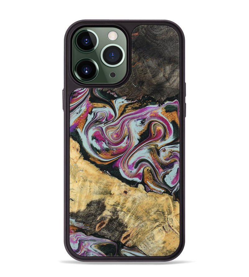iPhone 13 Pro Max Wood Phone Case - Oleta (Green, 804523)