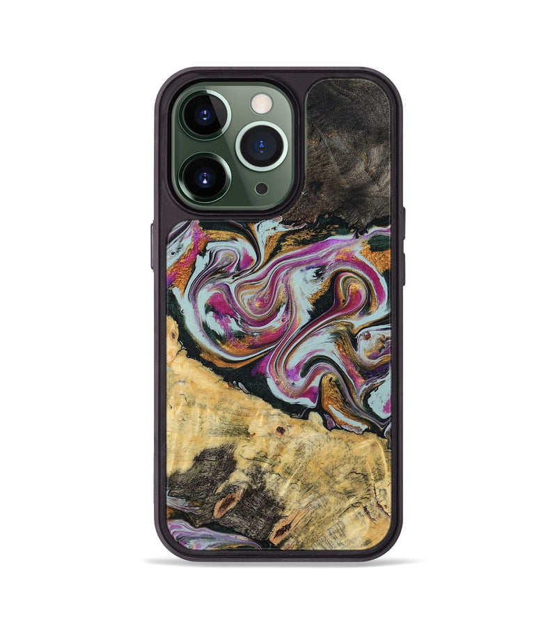 iPhone 13 Pro Wood Phone Case - Oleta (Green, 804523)