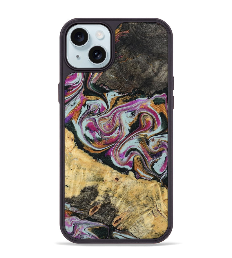 iPhone 15 Plus Wood Phone Case - Oleta (Green, 804523)