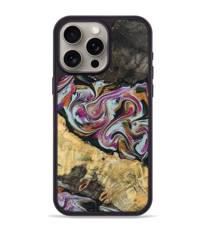 iPhone 15 Pro Max Wood Phone Case - Oleta (Green, 804523)