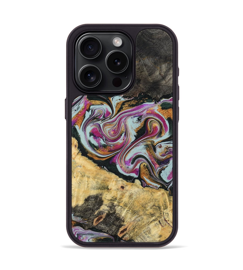iPhone 15 Pro Wood Phone Case - Oleta (Green, 804523)