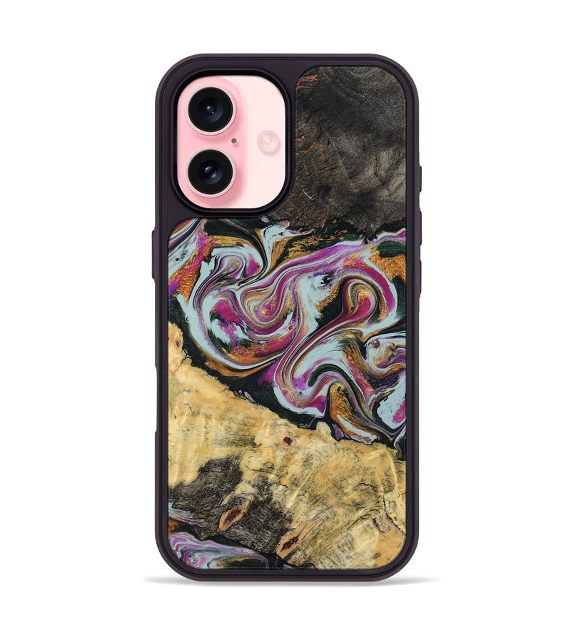 iPhone 16 Wood Phone Case - Oleta (Green, 804523)