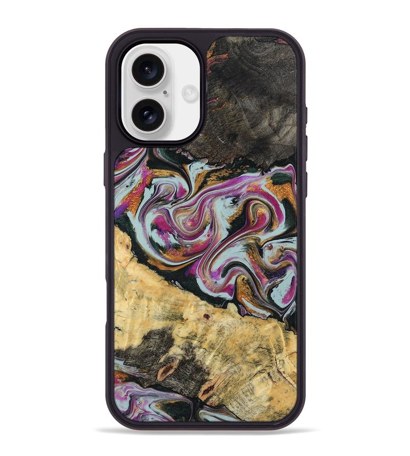 iPhone 16 Plus Wood Phone Case - Oleta (Green, 804523)