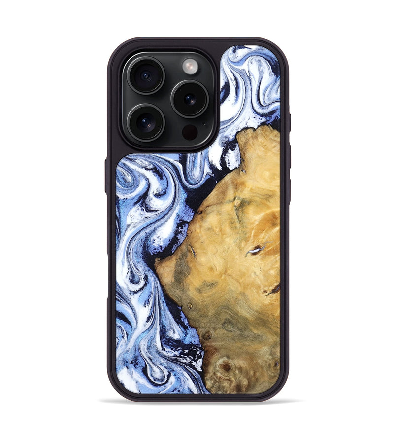 iPhone 16 Pro Wood Phone Case - Merlin (Blue, 804533)
