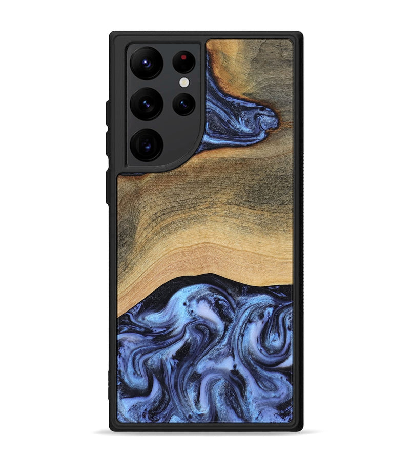 Galaxy S22 Ultra Wood Phone Case - Metta (Blue, 804534)