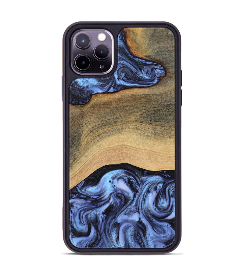 iPhone 11 Pro Max Wood Phone Case - Metta (Blue, 804534)
