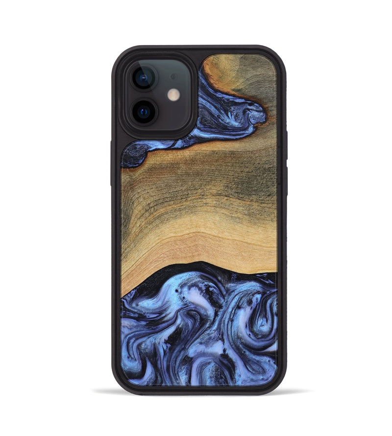 iPhone 12 Wood Phone Case - Metta (Blue, 804534)