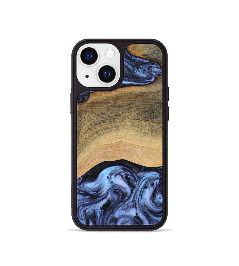 iPhone 13 mini Wood Phone Case - Metta (Blue, 804534)
