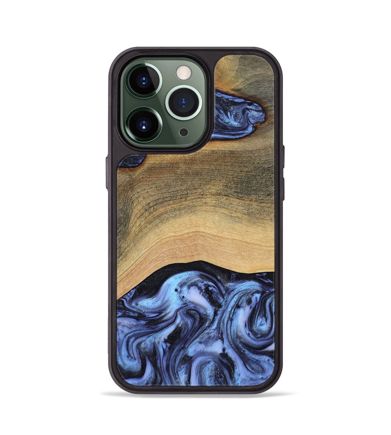 iPhone 13 Pro Wood Phone Case - Metta (Blue, 804534)