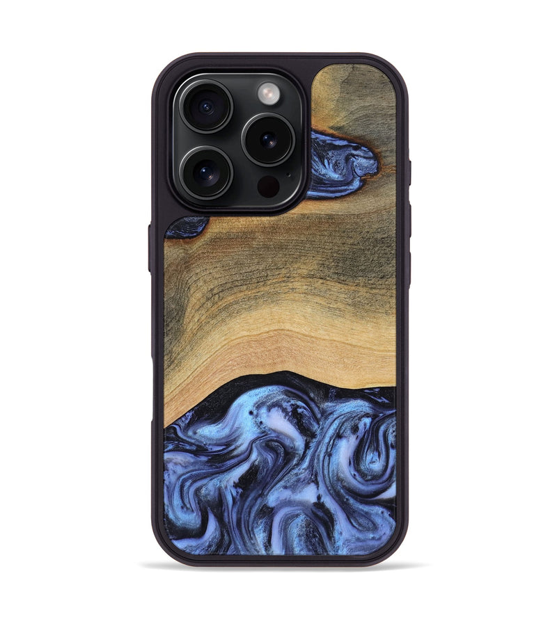 iPhone 16 Pro Wood Phone Case - Metta (Blue, 804534)
