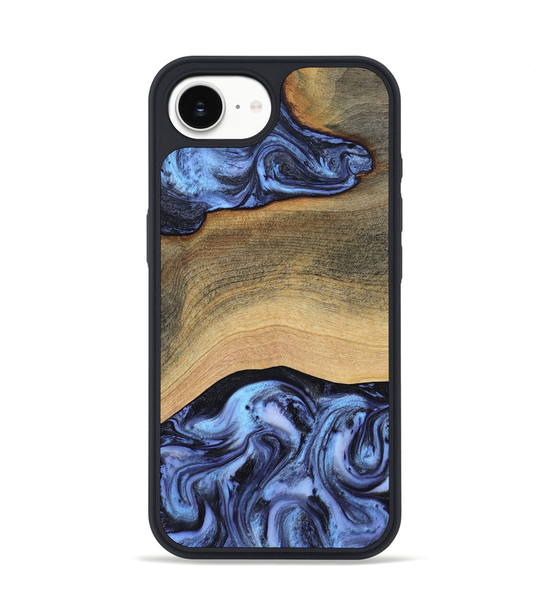 iPhone 16e Wood Phone Case - Metta (Blue, 804534)