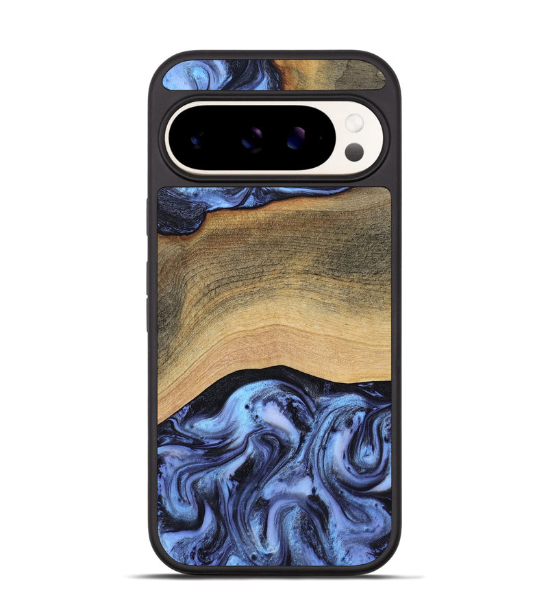 Pixel 9 Pro Wood Phone Case - Metta (Blue, 804534)