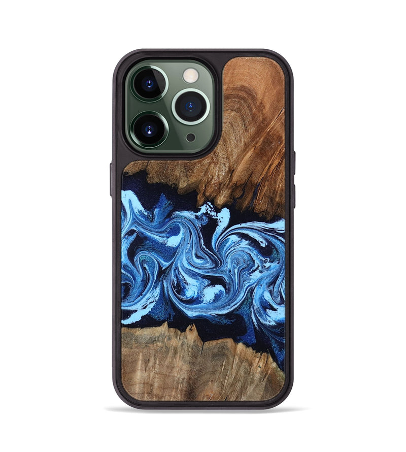 iPhone 13 Pro Wood Phone Case - Tad (Blue, 804535)