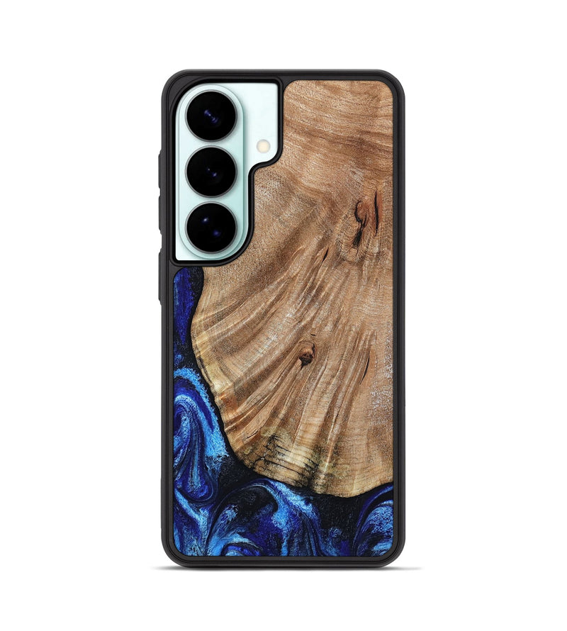 Galaxy S26 Wood Phone Case - Kitty (Blue, 804536)