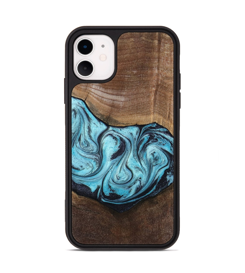 iPhone 11 Wood Phone Case - Kaylie (Blue, 804538)