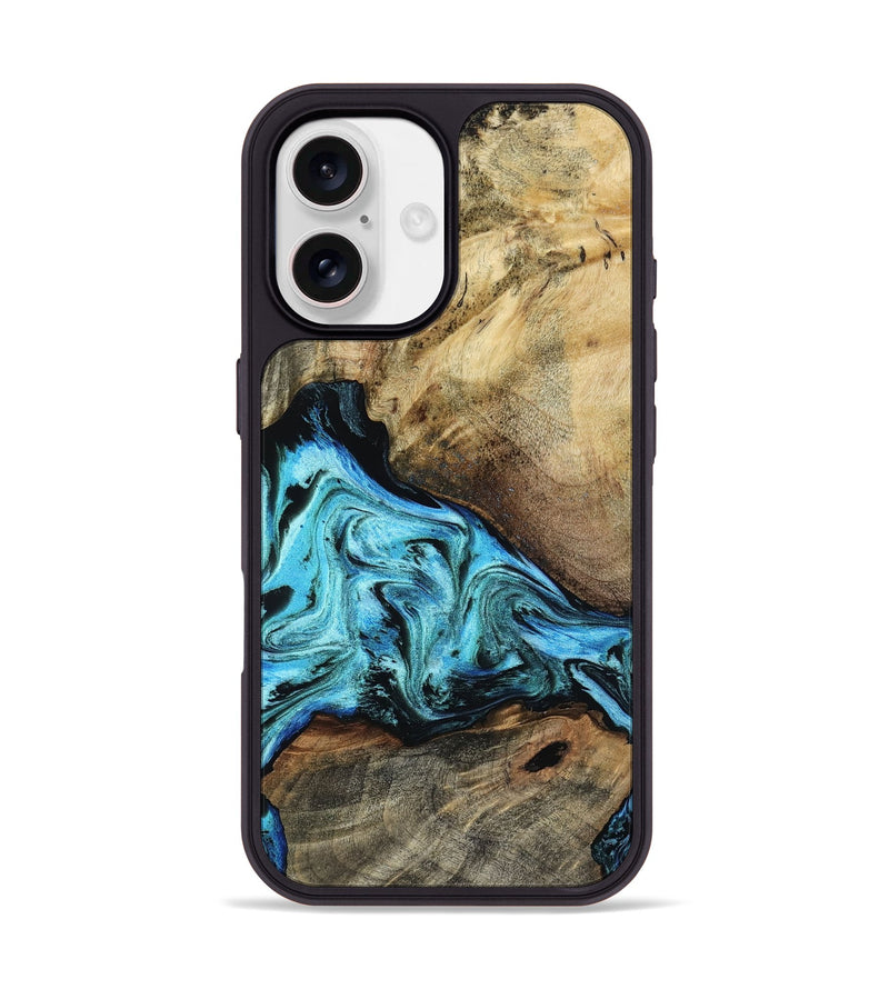 iPhone 17 Wood Phone Case - Melissa (Blue, 804545)