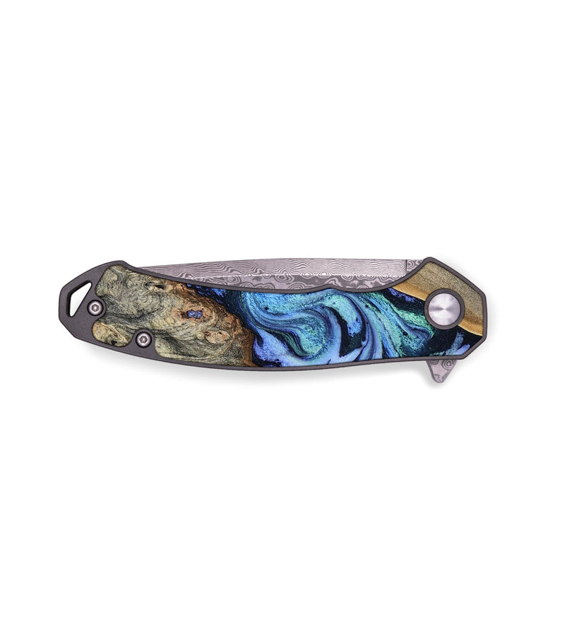 EDC Wood Pocket Knife - Lauryn (Blue, 804546)