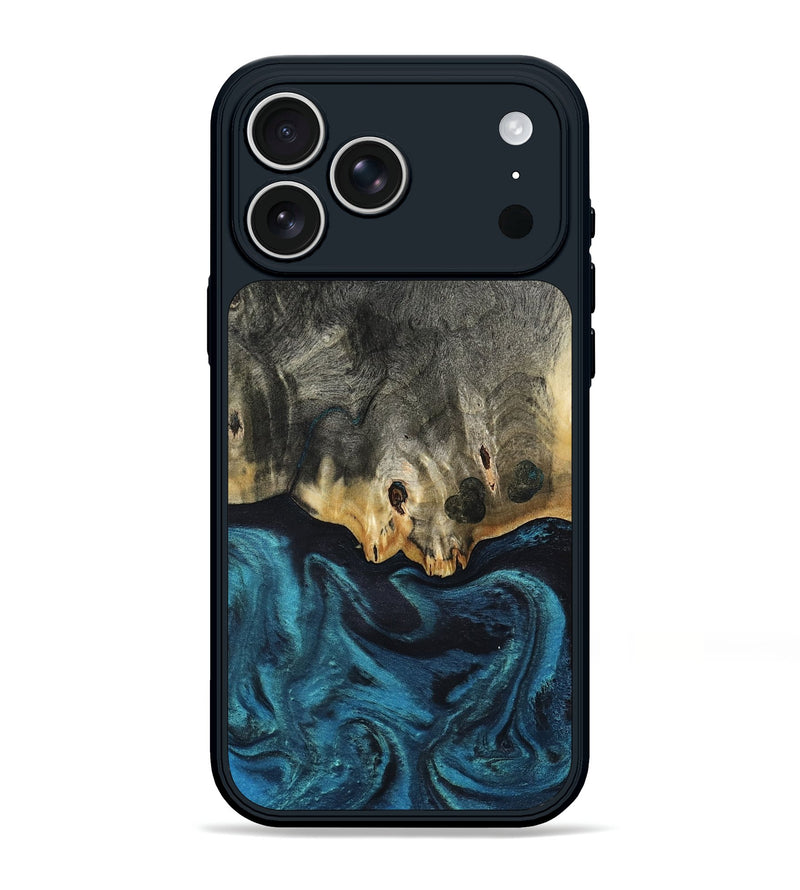 iPhone 17 Pro Max Wood Phone Case - Kaci (Blue, 804548)