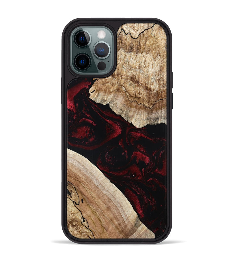 iPhone 12 Pro Max Wood Phone Case - Jovie (Red, 804570)