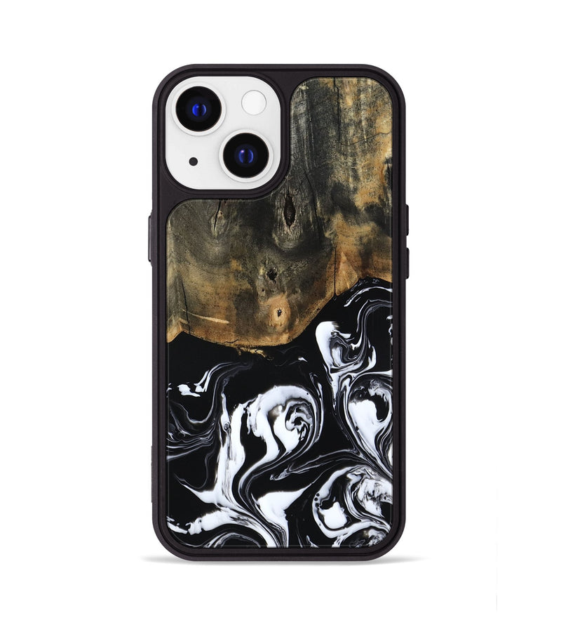 iPhone 13 Wood Phone Case - Charlee (Black & White, 804583)