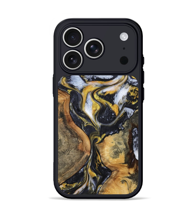 iPhone 17 Pro Wood Phone Case - Asha (Black & White, 804585)