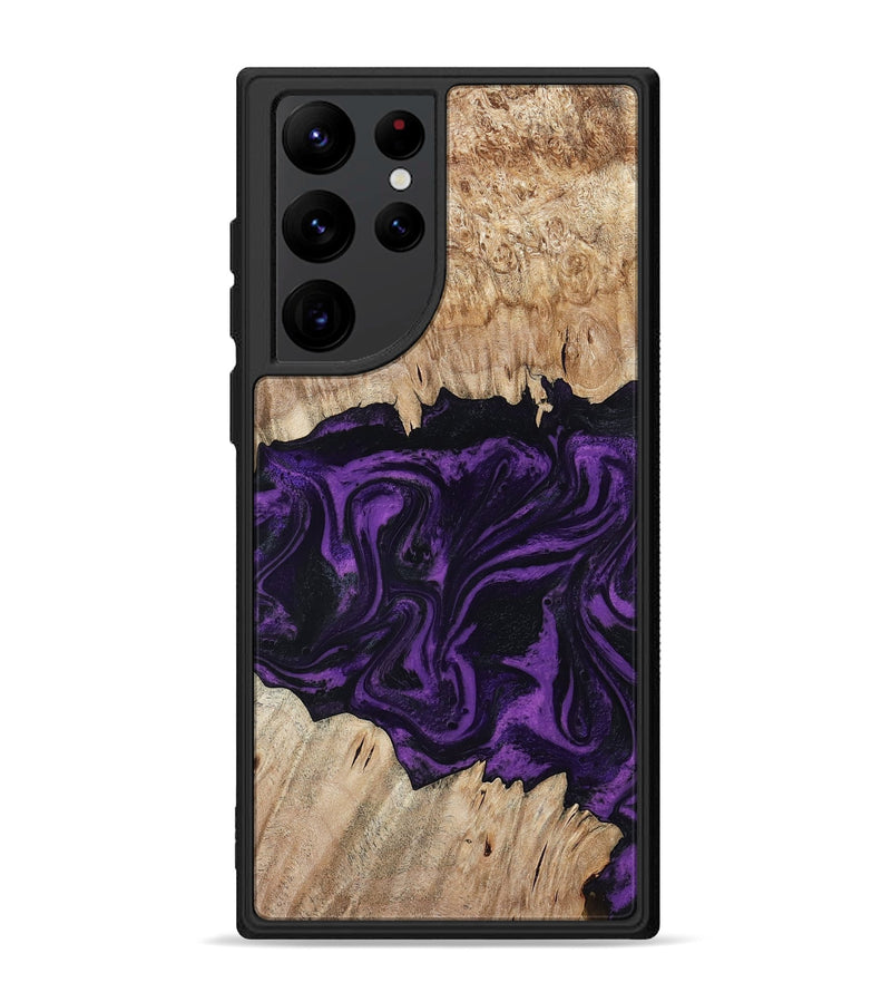 Galaxy S22 Ultra Wood Phone Case - Adelynn (Purple, 804597)