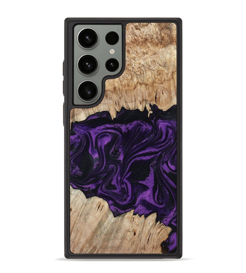 Galaxy S23 Ultra Wood Phone Case - Adelynn (Purple, 804597)