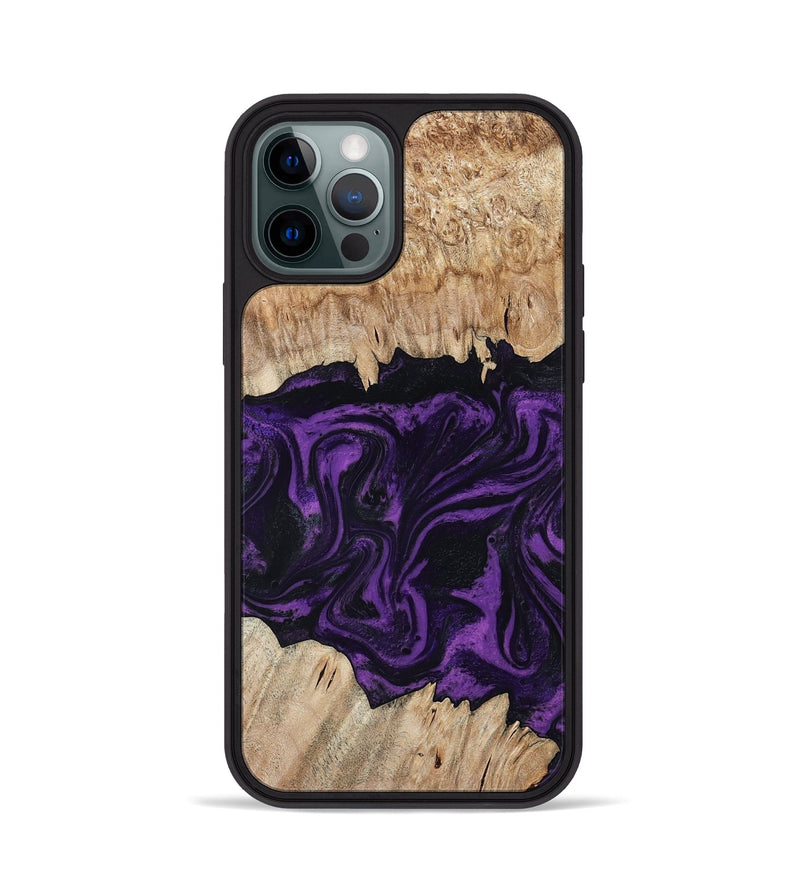 iPhone 12 Pro Wood Phone Case - Adelynn (Purple, 804597)