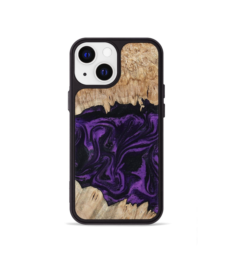 iPhone 13 mini Wood Phone Case - Adelynn (Purple, 804597)