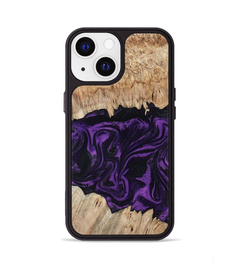iPhone 13 Wood Phone Case - Adelynn (Purple, 804597)