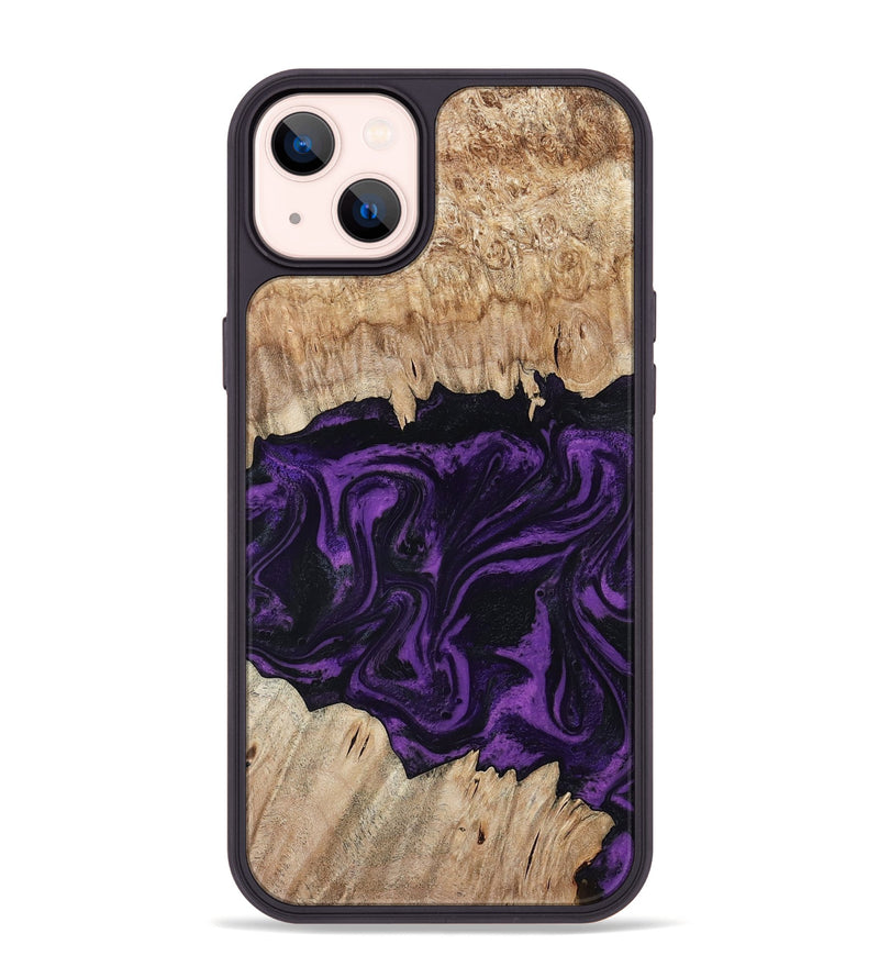 iPhone 14 Plus Wood Phone Case - Adelynn (Purple, 804597)