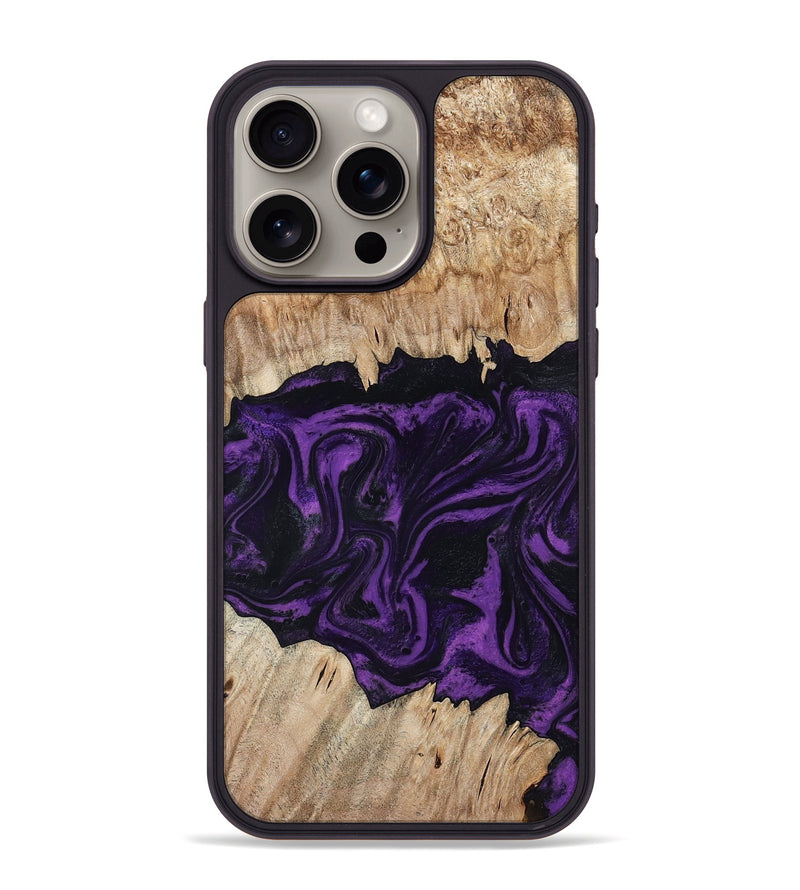 iPhone 15 Pro Max Wood Phone Case - Adelynn (Purple, 804597)