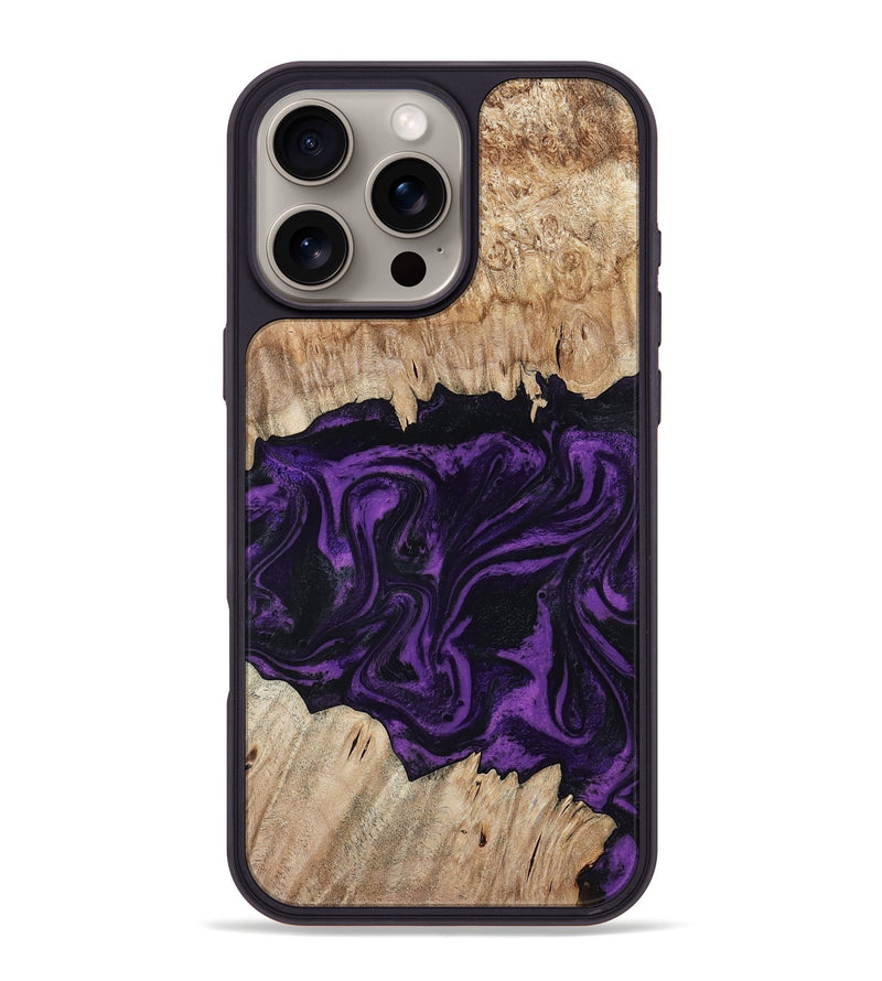 iPhone 16 Pro Max Wood Phone Case - Adelynn (Purple, 804597)