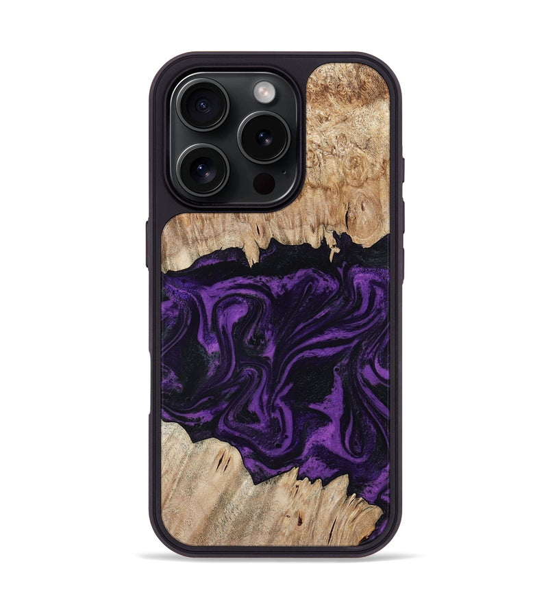iPhone 16 Pro Wood Phone Case - Adelynn (Purple, 804597)