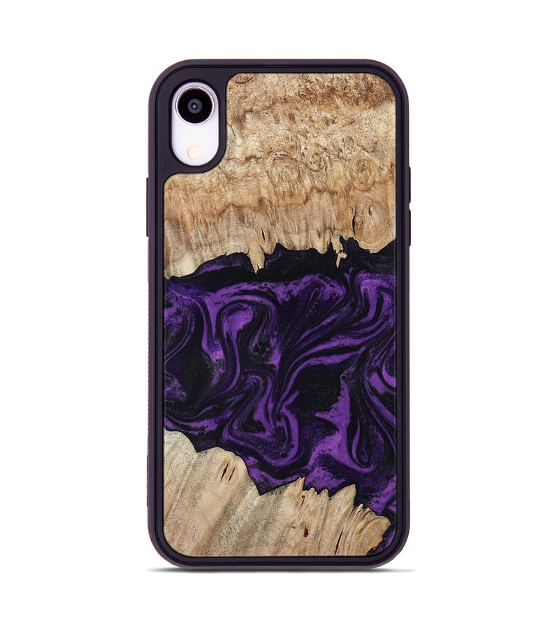 iPhone Xr Wood Phone Case - Adelynn (Purple, 804597)
