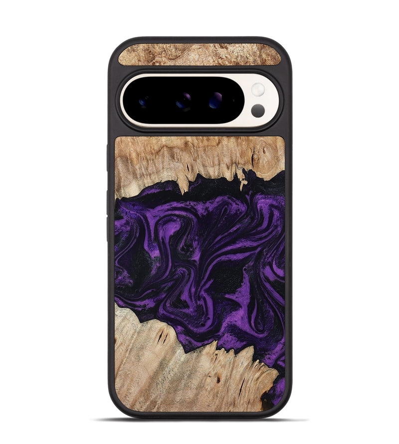 Pixel 9 Pro Wood Phone Case - Adelynn (Purple, 804597)
