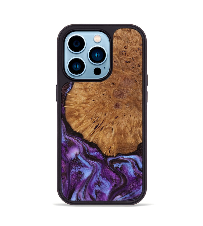 iPhone 14 Pro Wood Phone Case - Weldon (Purple, 804605)