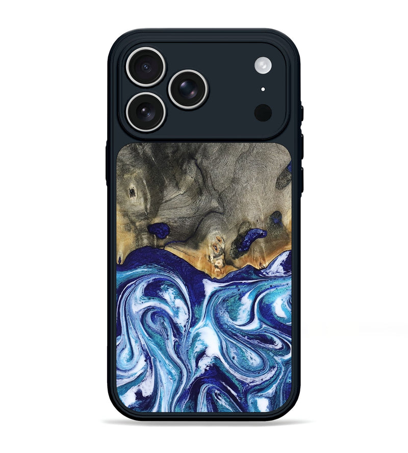 iPhone 17 Pro Max Wood Phone Case - Easton (Blue, 804662)