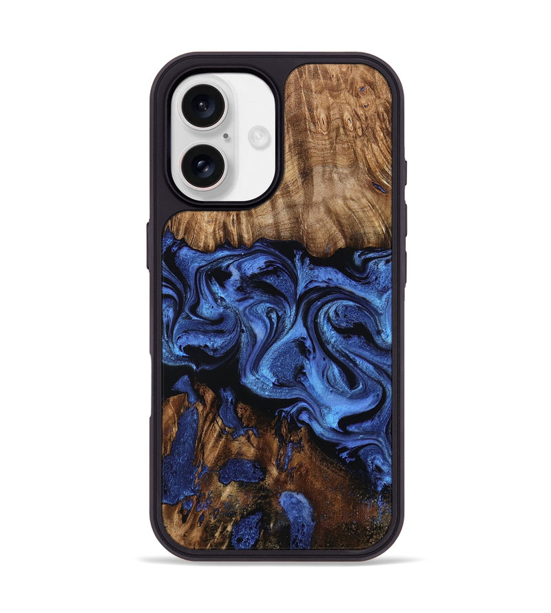 iPhone 17 Wood Phone Case - Madilyn (Blue, 804663)