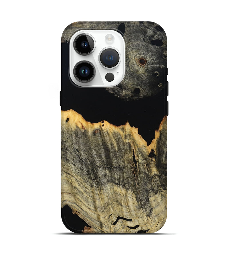 iPhone 15 Pro Wood Live Edge Phone Case - Lily (Wood Burl, 804704)