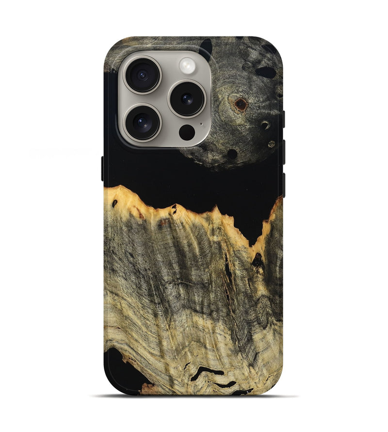 iPhone 16 Pro Wood Live Edge Phone Case - Lily (Wood Burl, 804704)