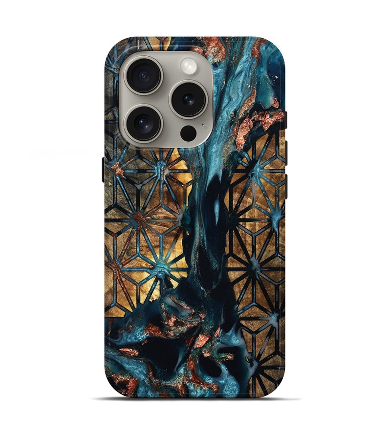 iPhone 16 Pro Wood Live Edge Phone Case - Lige (Pattern, 804708)