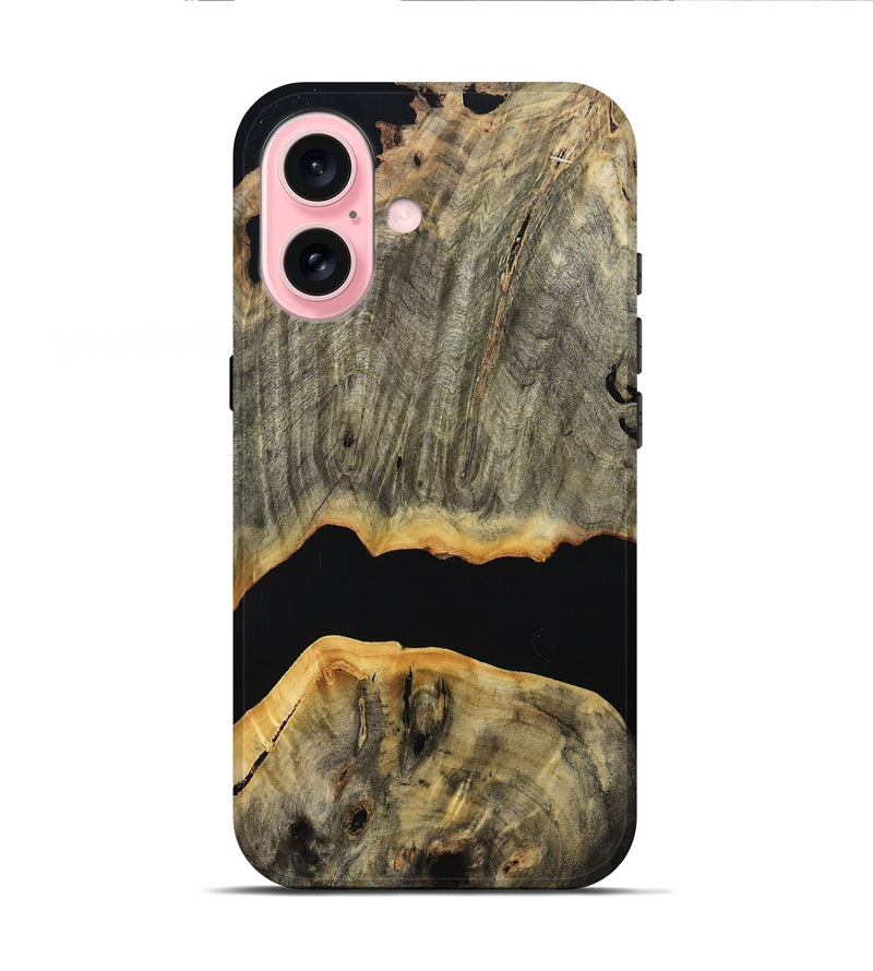 iPhone 16 Wood Live Edge Phone Case - Lori (Wood Burl, 804723)