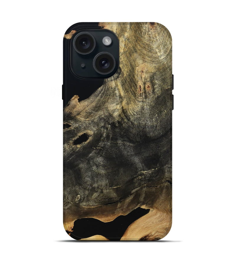iPhone 15 Wood Live Edge Phone Case - Queenie (Wood Burl, 804728)