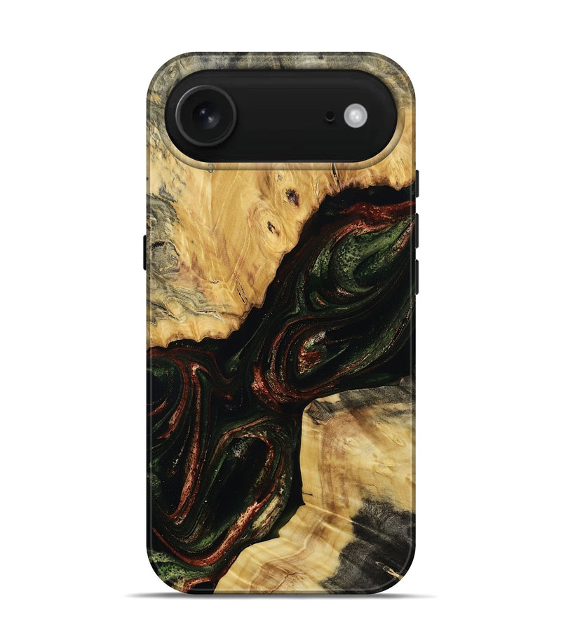 iPhone 17 Air Wood Live Edge Phone Case - Tabitha (Green, 804740)