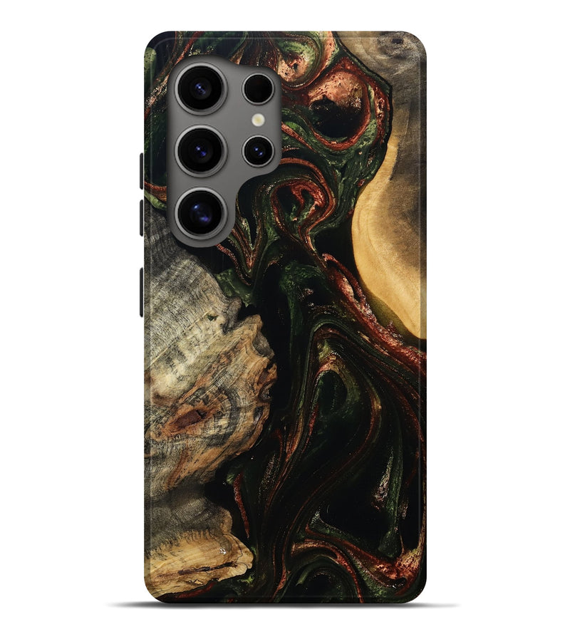 Galaxy S25 Ultra Wood Live Edge Phone Case - Saniya (Green, 804744)