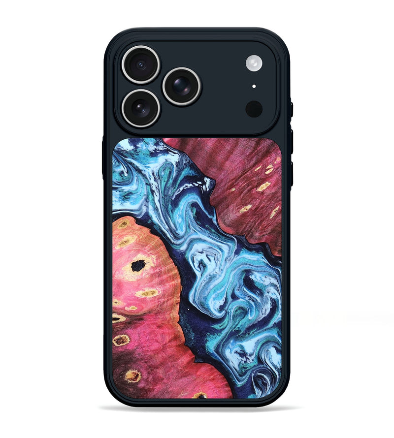 iPhone 17 Pro Max Wood Phone Case - Rhodes (Blue, 804749)