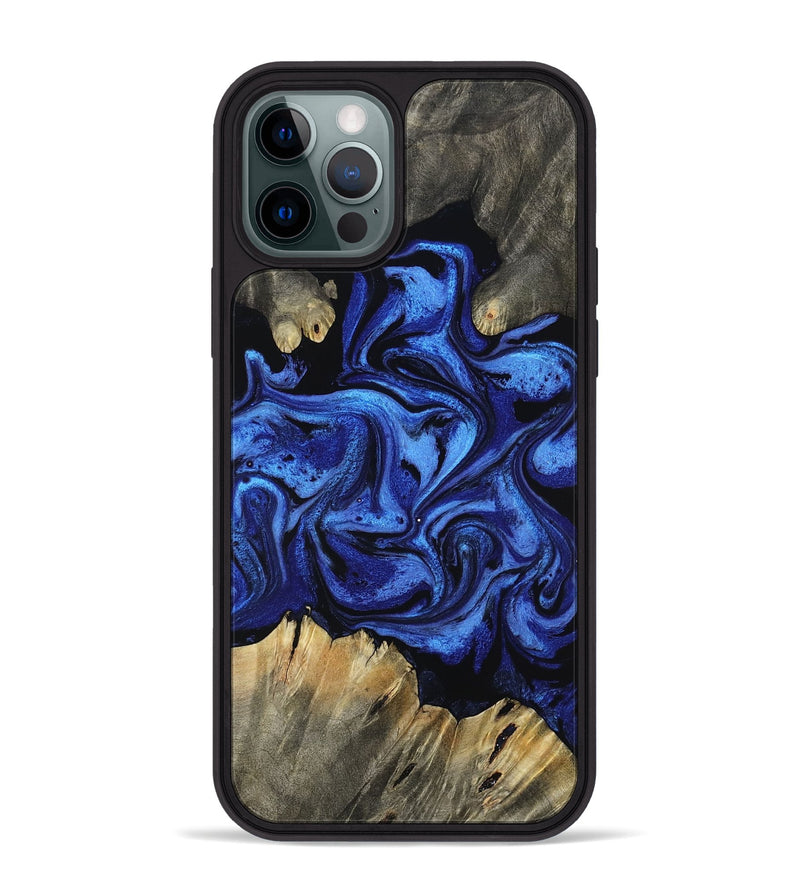 iPhone 12 Pro Max Wood Phone Case - Shawna (Blue, 804750)